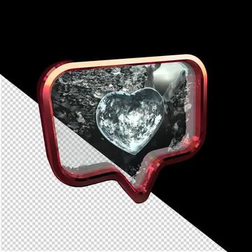 Notifications with a heart inside Illustrazione stock