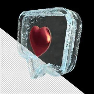 Notifications with a heart inside Illustrazione stock