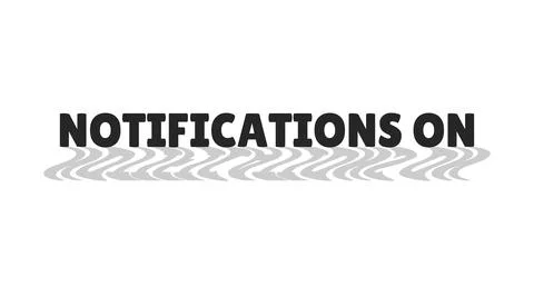 Notifications on modern digital button with wavy gray shadow Stock Illustration