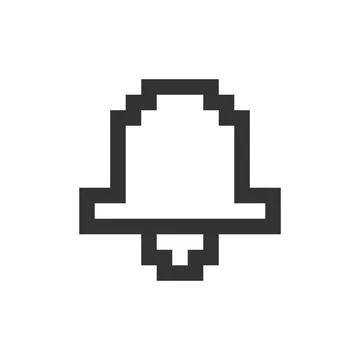 Notifications pixelated ui icon Ilustración de archivo