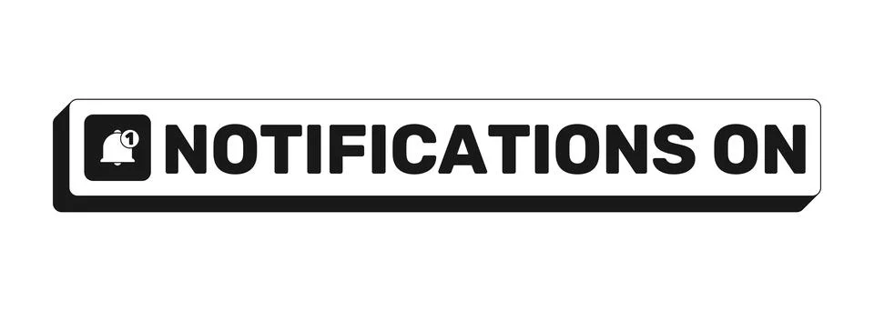 Notifications on rectangle UI web button 스톡 일러스트