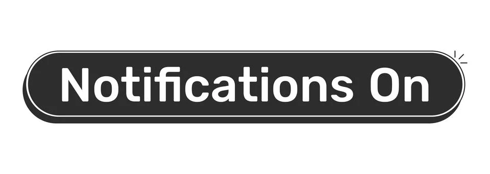 Notifications on rounded modern black UI element Stock Illustration