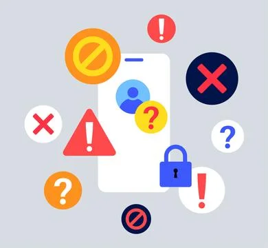Notifications on smartphone Stock Illustration