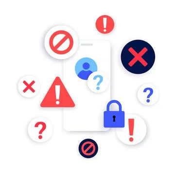 Notifications on smartphone 스톡 일러스트