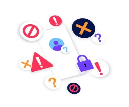 Notifications on smartphone イラスト素材