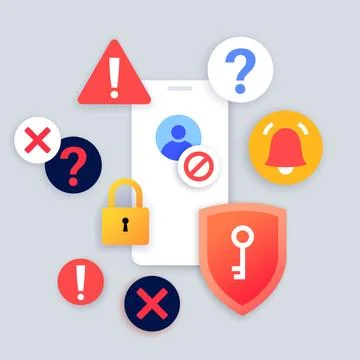 Notifications on smartphone Illustrazione stock