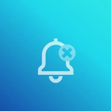 Notifications off vector icon Stock Illustration