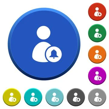 Notify user beveled buttons Stock Illustration