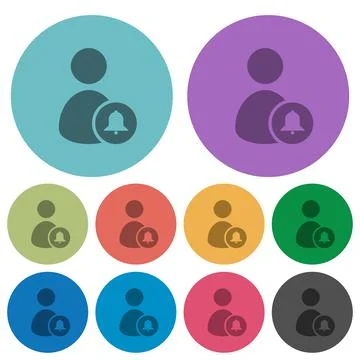 Notify user color darker flat icons Stock Illustration