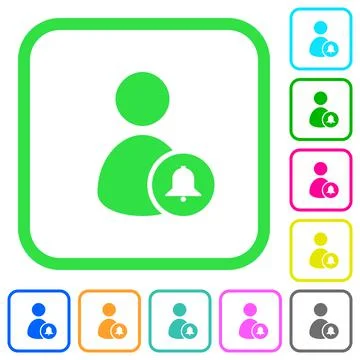 Notify user vivid colored flat icons Stock Illustration