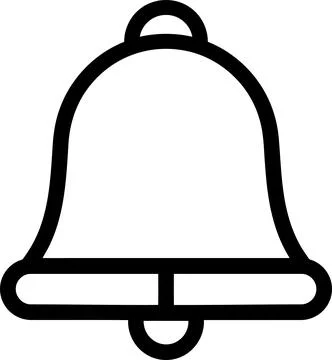 Notifying user bell icon vector illustration on minimalist web interface di.. Stock Illustration