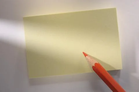 Notizzettel mit Stift Stock Photos