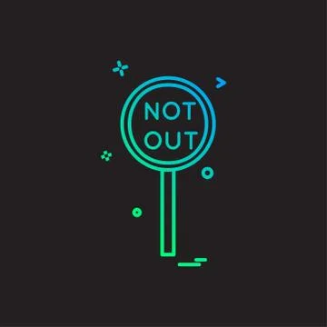 Notout decision umpire icon vector design Stock Illustration