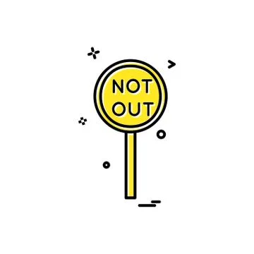 Notout decision umpire icon vector design Stock Illustration