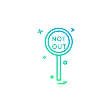 Notout decision umpire icon vector design Stock Illustration