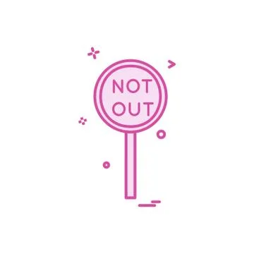 Notout decision umpire icon vector design Stock Illustration