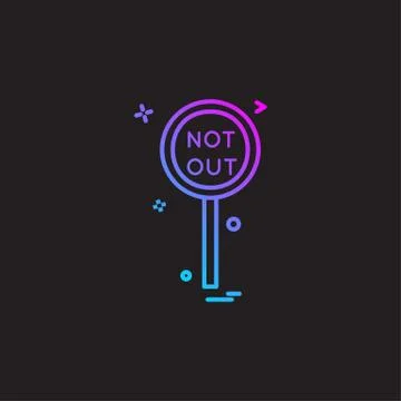 Notout decision umpire icon vector design Stock Illustration