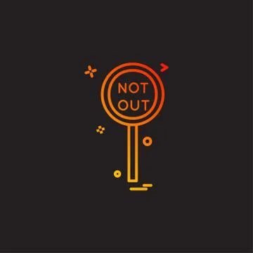 Notout decision umpire icon vector design Stock Illustration