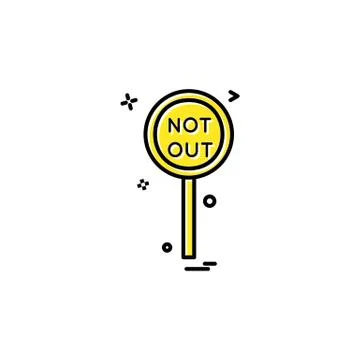 Notout decision umpire icon vector design Stock Illustration