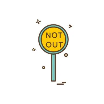 Notout decision umpire icon vector design Stock Illustration