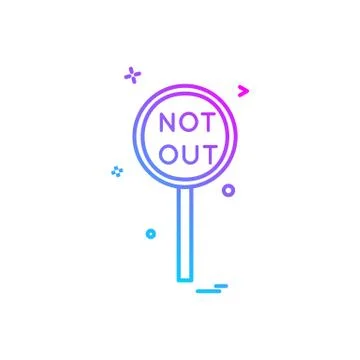 Notout decision umpire icon vector design Stock Illustration