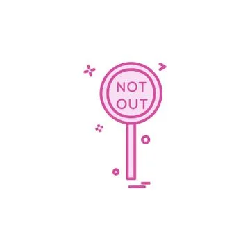 Notout decision umpire icon vector design Stock Illustration