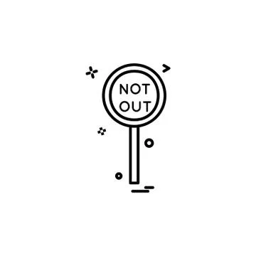 Notout decision umpire icon vector design Stock Illustration