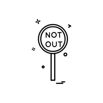 Notout decision umpire icon vector design Stock Illustration