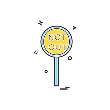 Notout decision umpire icon vector design Stock Illustration