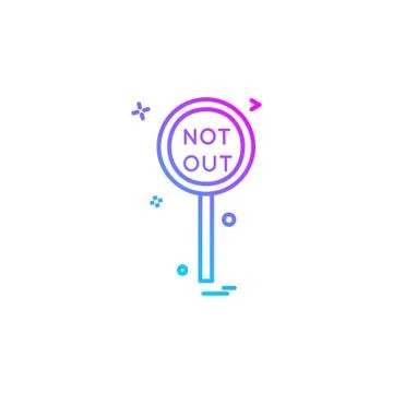 Notout decision umpire icon vector design Stock Illustration