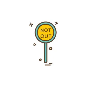 Notout decision umpire icon vector design Stock Illustration