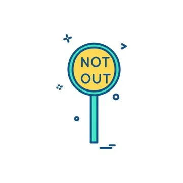 Notout decision umpire icon vector design Stock Illustration