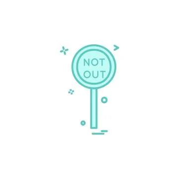 Notout decision umpire icon vector design Stock Illustration