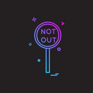 Notout decision umpire icon vector design Stock Illustration