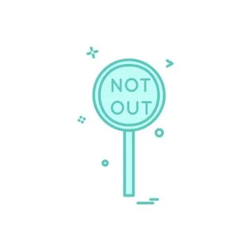 Notout decision umpire icon vector design Stock Illustration