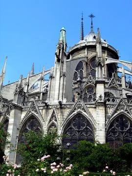 Notre dame from the back Stock Photos