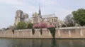 Notre Dame Cathedral and the Seine. HD Footage