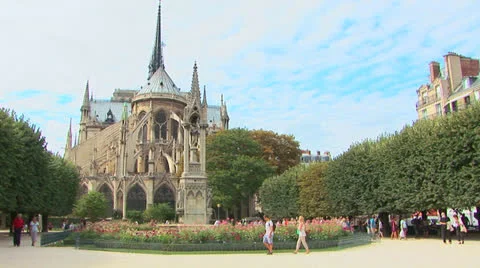 Notre-Dame Cathedral Stock Footage 25944131