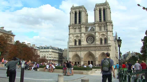 Notre-Dame Cathedral Stock Footage 25944345