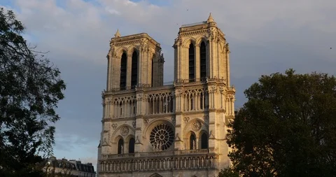 The Notre Dame cathedral, ile de la Cité, Paris, France Stock Footage 120784317