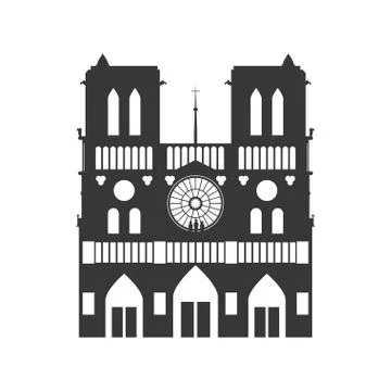 Notre Dame Cathedral 스톡 일러스트