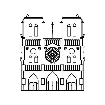 Notre Dame Cathedral Illustrazione stock