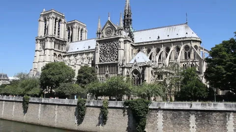 Notre Dame Cathedral, Paris Stock Footage 5505559