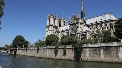 Notre Dame Cathedral, Paris Stock Footage 5505996