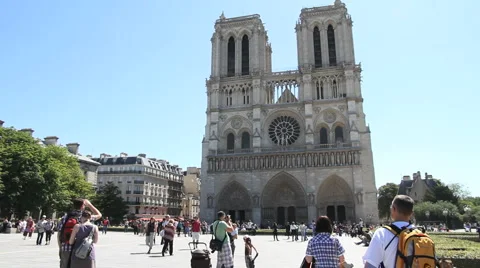 Notre Dame Cathedral, Paris Stock Footage 6445396