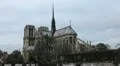 Notre Dame Cathedral in Paris, France, Seine River, French Boat Tour, Promenade HD Footage