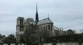 Notre Dame Cathedral in Paris, France, Seine River, French Boat Tour, Promenade HD Footage