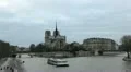 Notre Dame Cathedral in Paris, France, Seine River, French Boat Tour, Promenade HD Footage