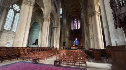 Notre Dame Cathedral Reims Stock Footage 244941676