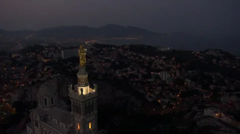 Notre Dame de la Garde, Marseille Provence (Capitale de la culture 2013) - No3 Stock Footage 27504969
